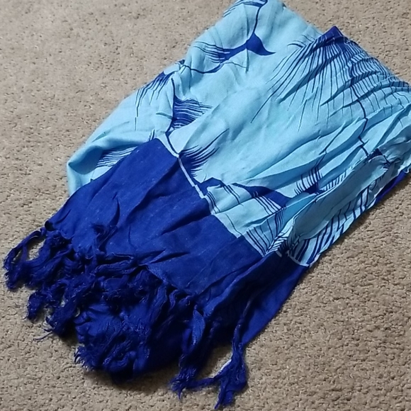 SOLD-Hawaiian Hibiscus Sarong Wrap Skirt Dress - Picture 4 of 7